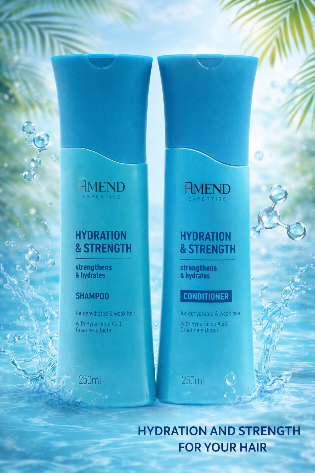 AMEND Hydration & Strength Kit – Shampoo + Conditioner (250ml Each)