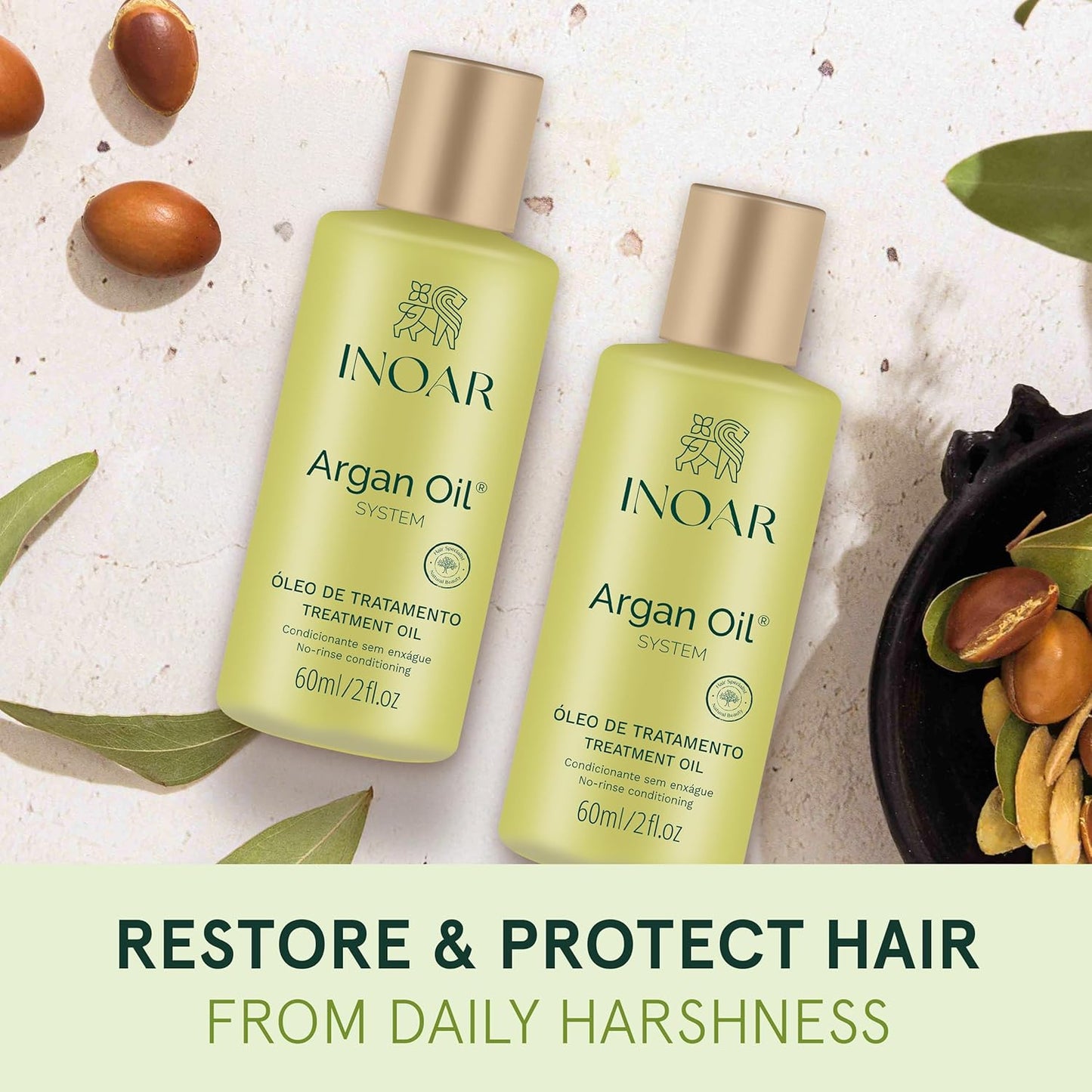 INOAR Argan Oil Treatment – Shine & Frizz Control (60ml)