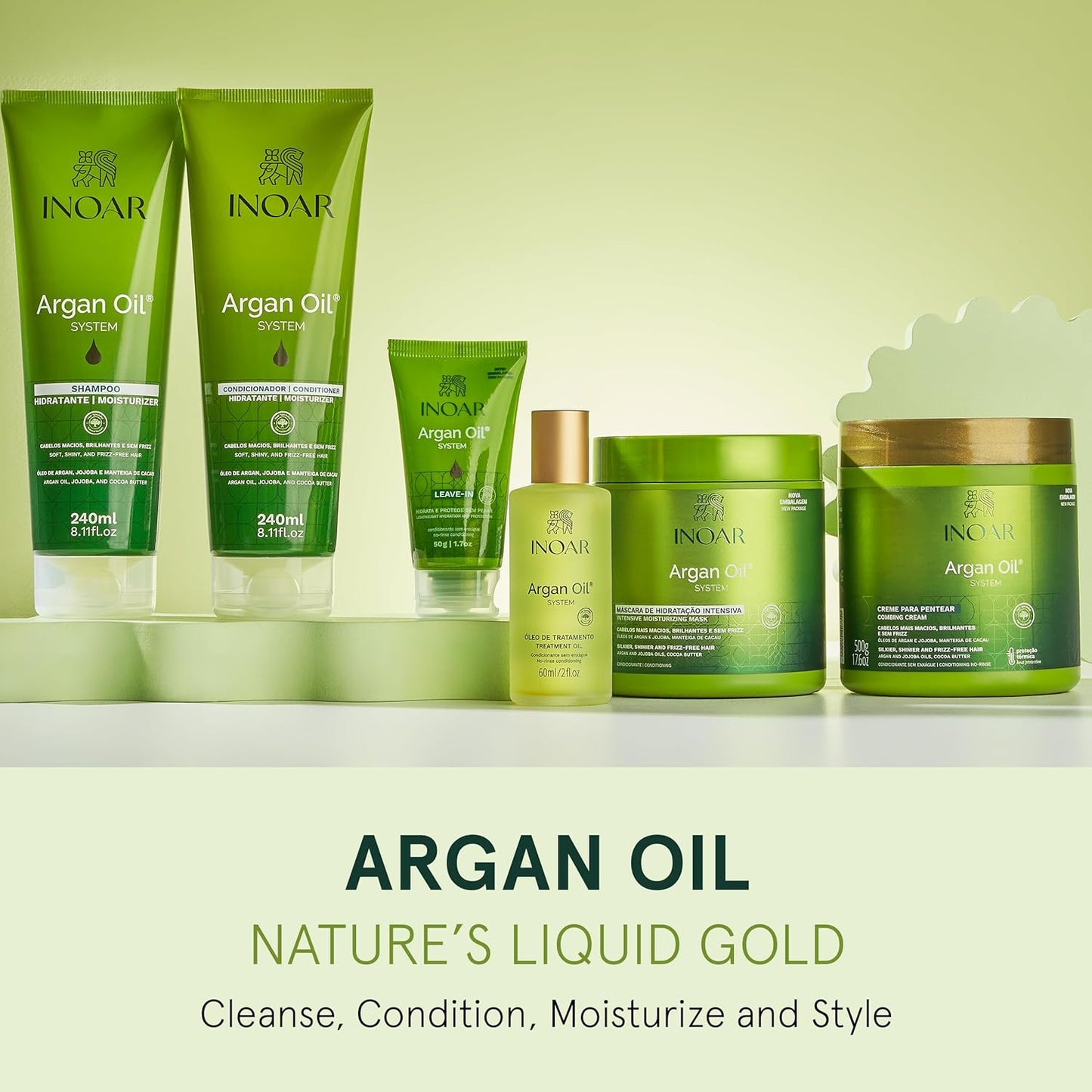 INOAR Argan Oil Treatment – Shine & Frizz Control (60ml)