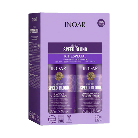 INOAR Speed Blond Kit – Purple Shampoo & Conditioner for Blonde Hair (250ml)