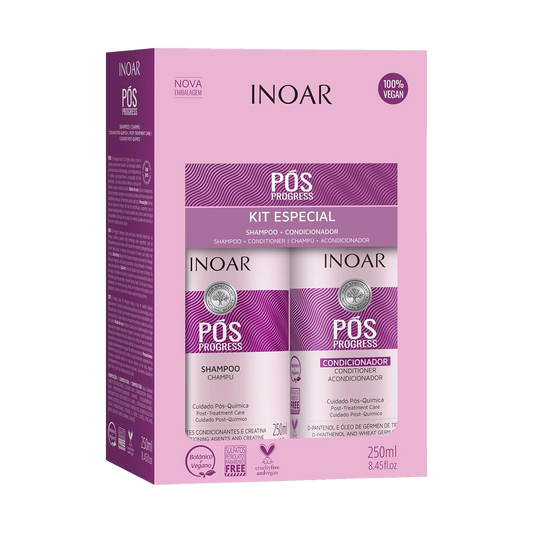 INOAR Pos Progress Kit – Post-Treatment Shampoo & Conditioner System (250ml)