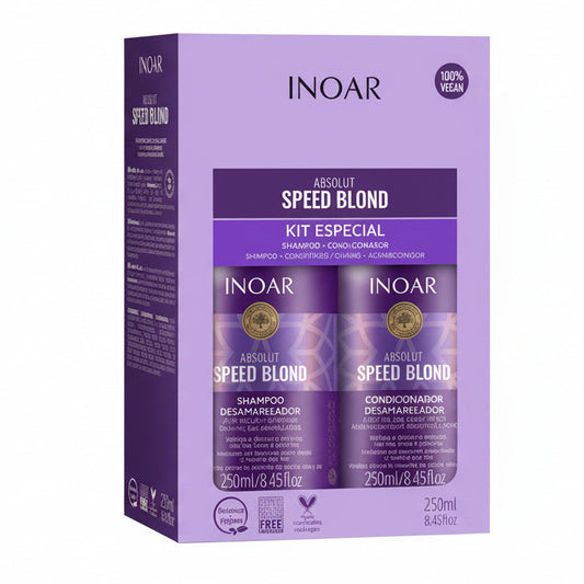 INOAR Speed Blond Kit – Purple Shampoo & Conditioner for Blonde Hair (250ml)